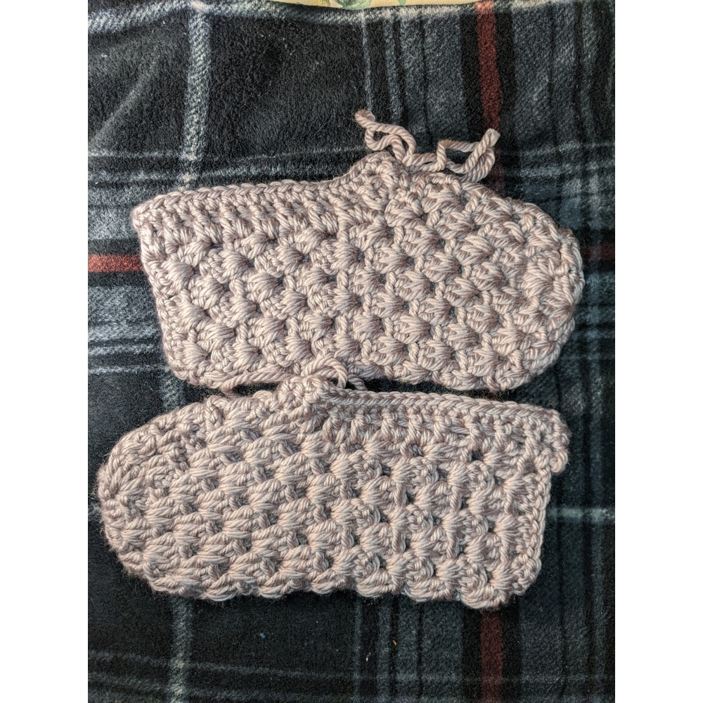 Greys Handmade Crochet Granny Square Slippers